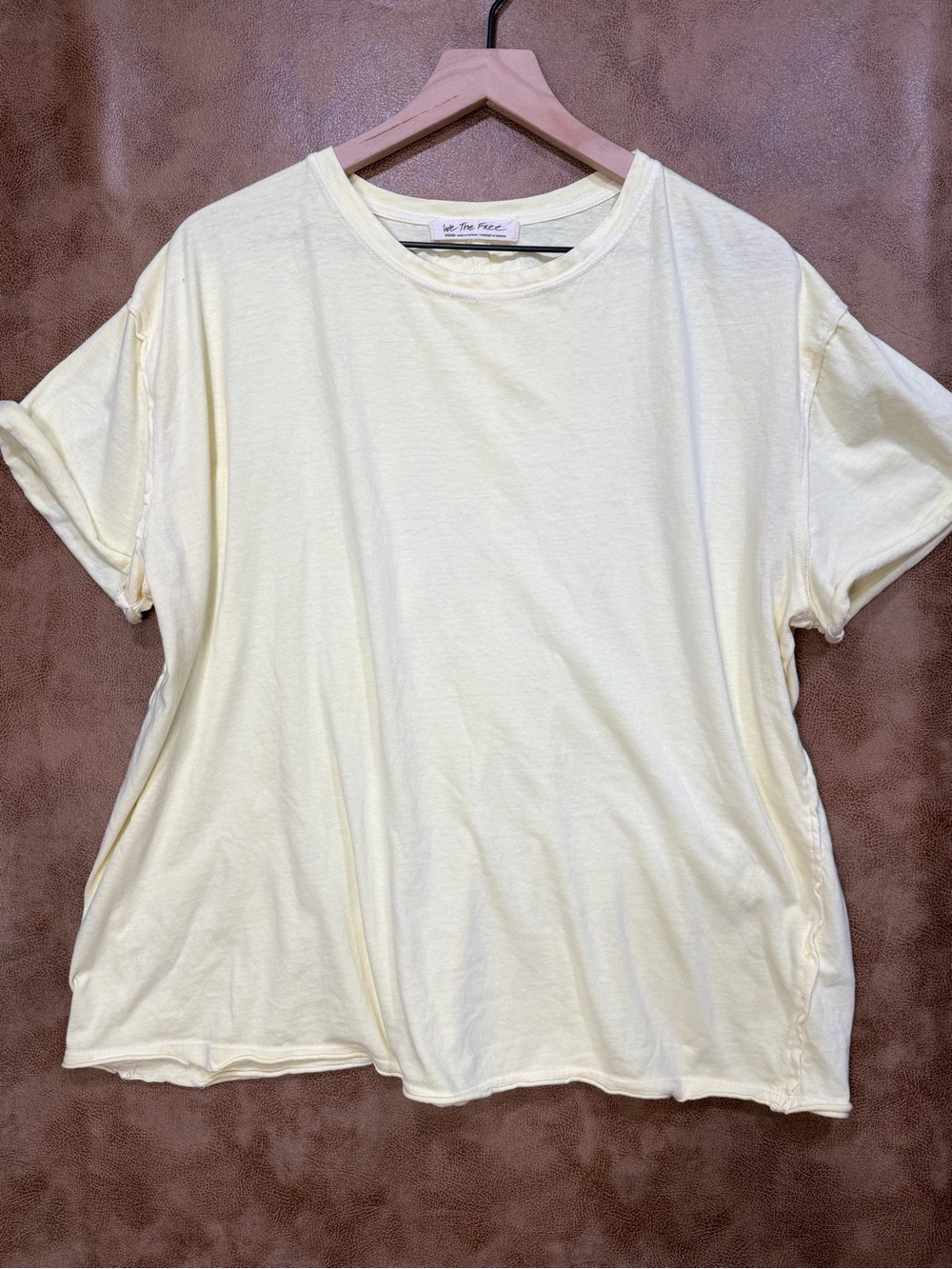 We The Free Relaxed Short Sleeve Tee - butter Yellow